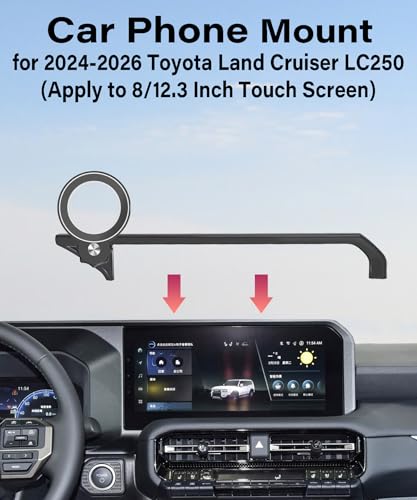 Car Phone Holder for 2024 2025 2026 Toyota Land Cruiser LC250 Accessories (for 2024-2025 Land Cruiser LC250 (8/12.3 Inch))