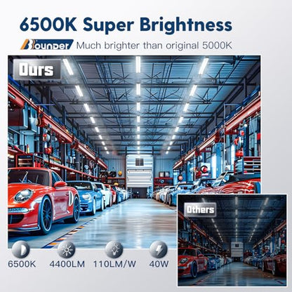 10 Pack 4FT LED Shop Light (Black)