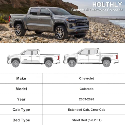 10 Layers Truck Cover Waterproof All Weather Custom Fit Chevrolet Colorado (Black Gray / Custom Fit for Chevrolet Colorado)