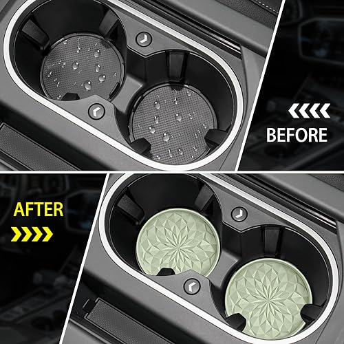 Car Coasters for Cup Holders [4 Pack] (4pack-desert Sage)