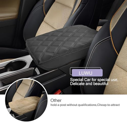 Center Console Cover Compatible with 2025 2026 Equinox Accessories Armrest Cover Center Console Pad 2025 2026 Equinox LT (2025 2026 Equinox Thick Black C)