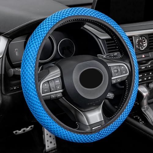 Elastic Stretch Steering Wheel Cover (Blue)