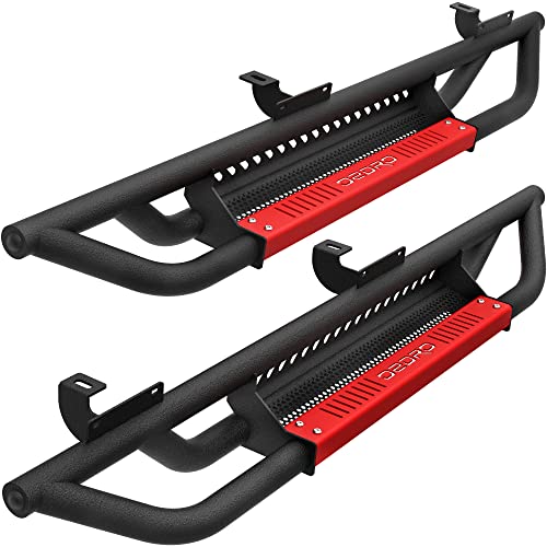 Paintable Running Boards Fit for 2007 (2 Door / Black+Red)