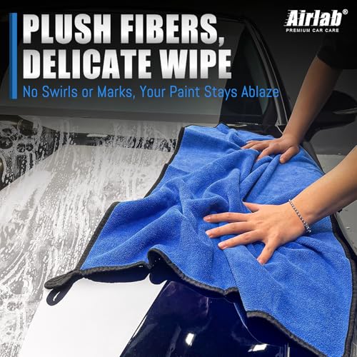 Microfiber Towels Cars Wash Drying Cleaning Cloth (Grey & Blue)
