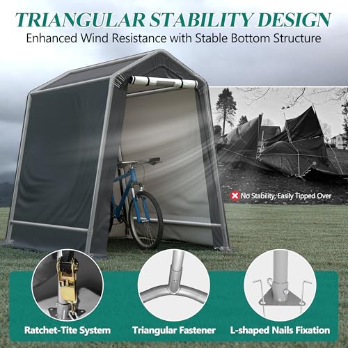 6' x 7' Outdoor Storage Shelter Shed (6' x 7')