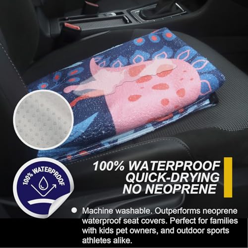 Back Seat Cover for Car Trucks Van SUV Jeep (Rear Bench Seat Towel / Dinosaur)
