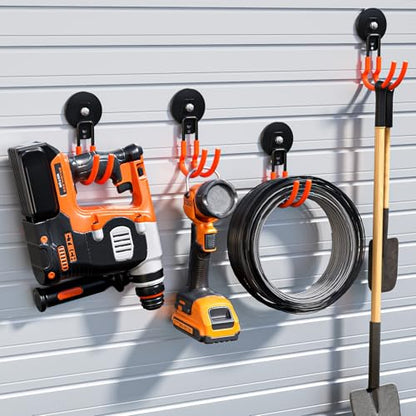 Magnetic Hooks Heavy Duty Storage Garage Magnet Hooks (Orange4pro)