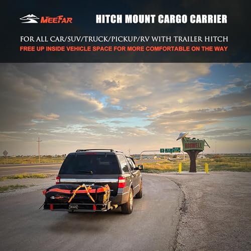 Hitch Mount Cargo Carrier Rack Basket 60"*20"*6"+Waterproof Bag 16 Cu.Ft (60"*20"*6")