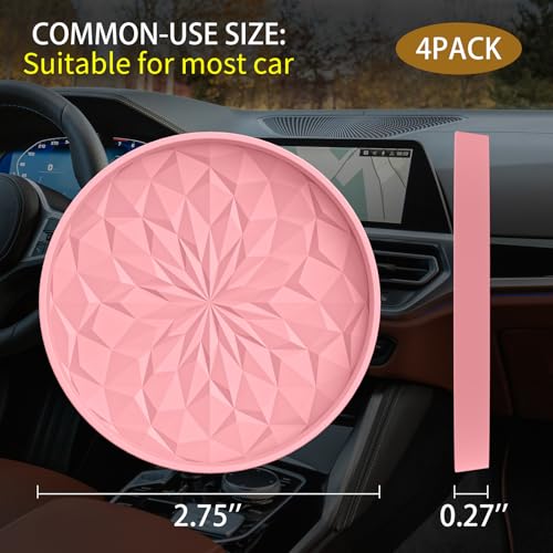 Car Coasters for Cup Holders [4 Pack] (4pack-pink)