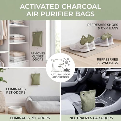 24 Pcs Activated Charcoal Odor Absorber 50g (Green)