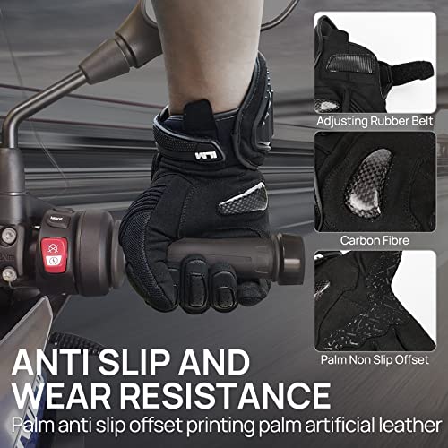 Motorcycle Gloves for Men Women Touchscreen Riding Gloves WD01 (black / XX-Large)