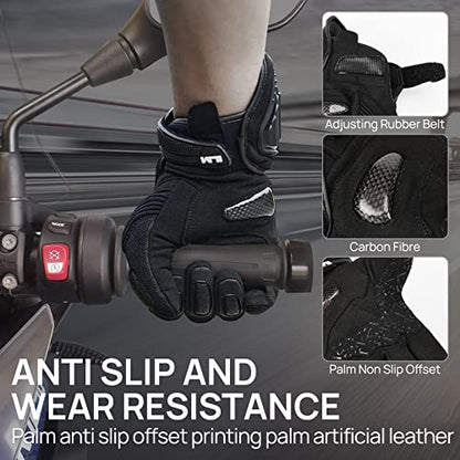 Motorcycle Gloves for Men Women Touchscreen Riding Gloves WD01 (black / X-Large)