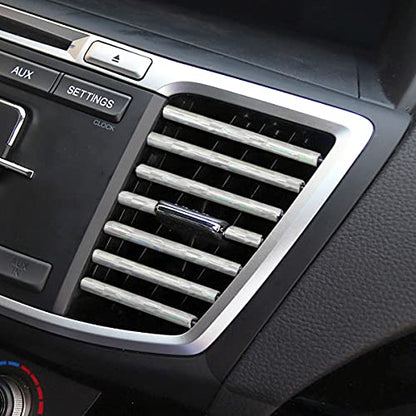 20PCS Bendable Car Air Vent Trim Strips (Ice Silver)