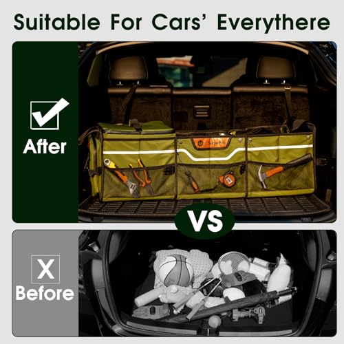 Car Trunk Organizer for SUV (Oversize / GREEN)