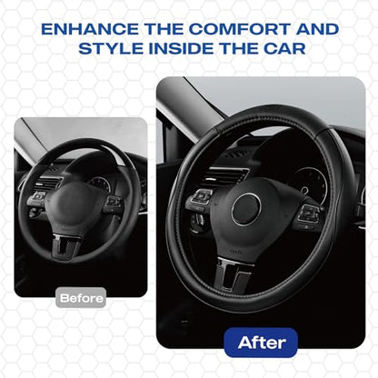 Memory Foam Steering Wheel Cover (Black)