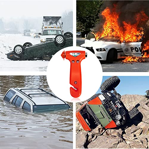 4 Pack Car Safety Hammer (Orange Red)