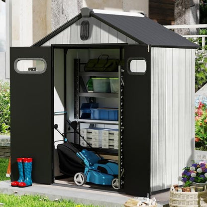 Domi 6x4 FT Resin Outdoor Storage Shed (6x4FT)