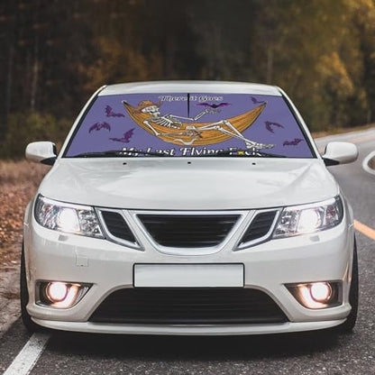 Funny Skeleton Skull Car Windshield Sunshade Umbrella Sun Visor (57X31 Inch / styled45f-8)