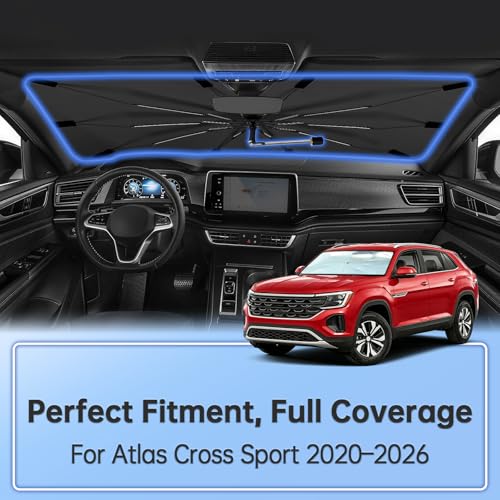 Windshield Sun Shade Umbrella for Volkswagen Atlas Cross Sport 2020 (for Volkswagen Atlas Cross Sport 2020–2026)