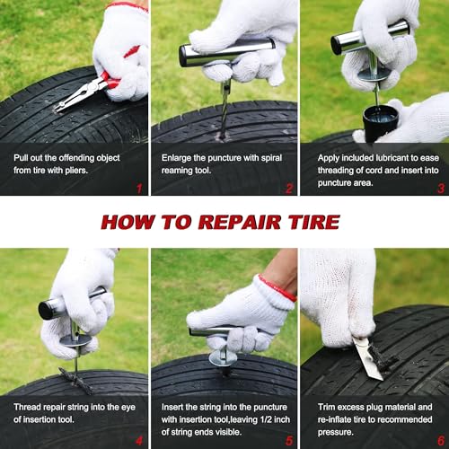 57 Piece Heavy Duty Tire Repair Kit (57 Piece Repair Kit)