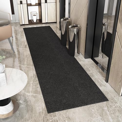 2x15 Hallway Runner Rug (Black / 2' x 15' (Runner))