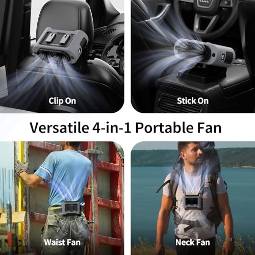 Socool Portable Car Fan (Gray)