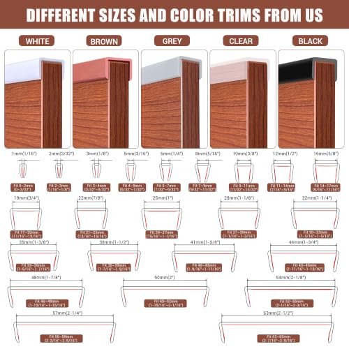 Rubber Edge Trim (Fit 1-3/4" - L20' / Brown)