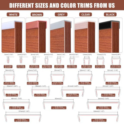 Rubber Edge Trim (Fit 1-3/4" - L20' / Brown)