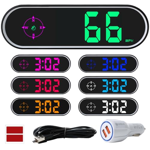 GPS Digital Speedometer for Car MPH (Colorful Digital Speedometer)