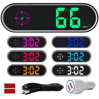 GPS Digital Speedometer for Car MPH (Colorful Digital Speedometer)