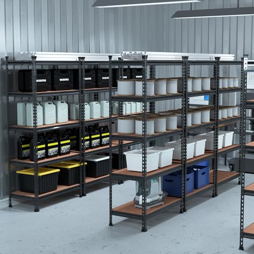 5 Tier Adjustable Metal Shelving (36 inches wide, 18 inches deep, 72 inches high)