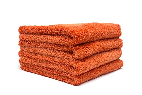 Korean Plush Premium Edgeless Microfiber Detailing Towels (Orange)