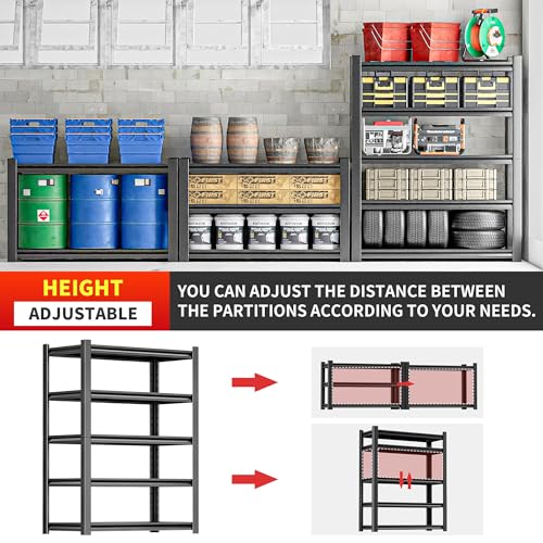 5 Tier Garage Shelving (16" D x40" W x78" H)