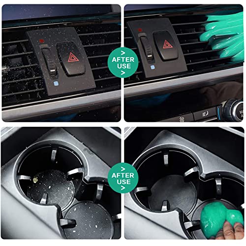 2Pack Cleaning Gel for Car Detailing Vent Cleaner Cleaning Putty Gel Auto Detail Tools Car Interior Cleaner Cleaning Mud for Cars and Keyboard Cleaner Cleaning Slime Green (Green 2 Pack)
