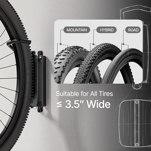 Bike Wall Mount for Garage (4 PACK)
