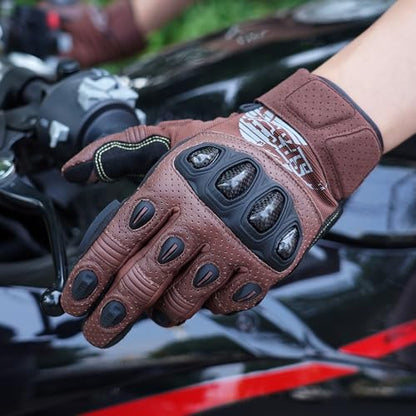 SPS 2 Plus Unisex Touchscreen Road Racing Motorcycle MTB Sports Gloves Also fit BMX MX ATV Mountain Bike Bicycle Cycling Off (Brown Sps-2 Plus / M Adult)