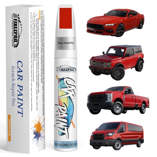 Race Red(PQ) Touch Up Paint for Ford (For ford / Race Red(PQ) for F-Series/Mustang/Fiesta/Focus/Transit/Econoline/Edge/Escape/Expedition/Explorer/Fusion/Ranger/Transit Connect/Bronco/Mustang Stripe)