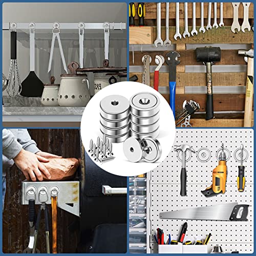 10 Pack Strong Neodymium Cup Magnets 70Lbs+ Holding Force