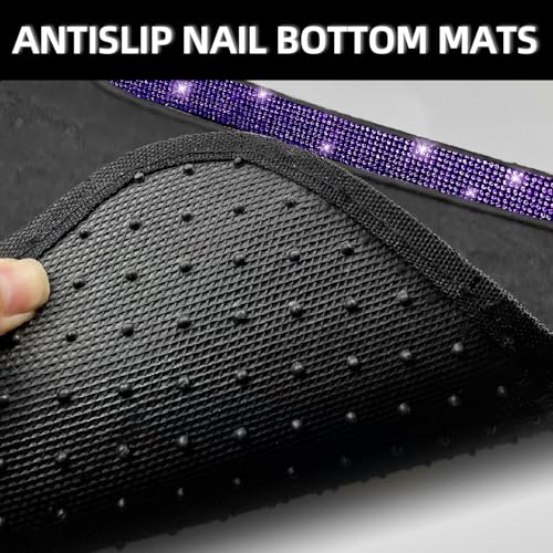 Purple Violet Bling Car Floor Mats Full Set (Purple Violet Diamond / Car Floor Mats (4 Pieces))
