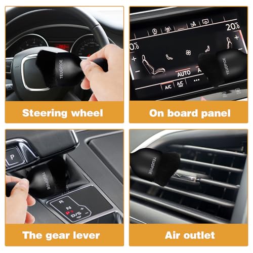 Car Detailing Brush for Interior Dusting and Air Vents (black)