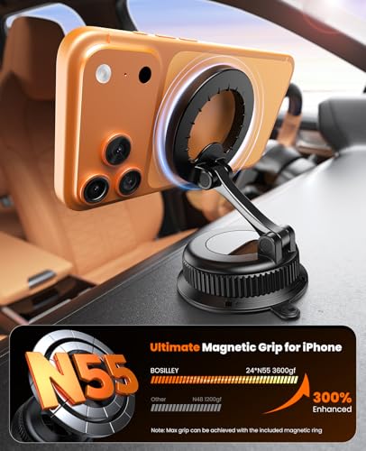 Vacuum Car Phone Holder for MagSafe (Black)