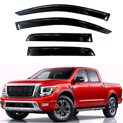 Rain Guards Window Visors for 2016 (2016-2024 Titan Crew Cab)