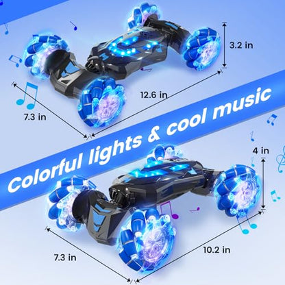 Gesture Sensing RC Stunt Car (Blue)