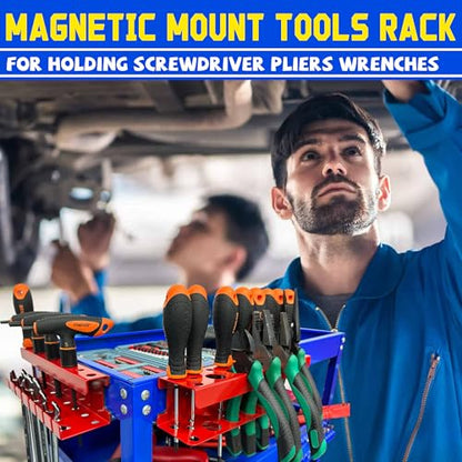 Magnetic Screwdriver Holder (Red Magnetic Screwdriver Wrench Organizer)