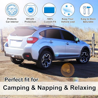 Window Shades for Subaru Crosstrek 2013 2014 2015 2016 2017 Accessorie Car Side Full Windows Rear Triangular Windshield Sun Shade Sun UV Rays & Privacy Protection for Camping (Subaru Crosstrek 2013-2017)
