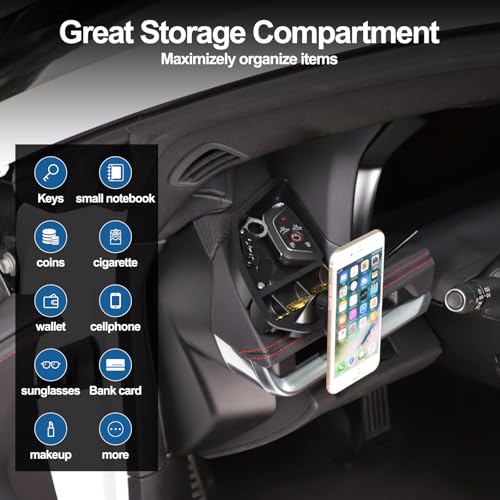 Car Phone Holder Center Console Organizer for Corvette C8 2020 (Magnetic-D)