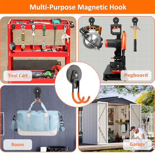 Strong Magnetic Hooks Heavy Duty (Orange_J_Hooks)
