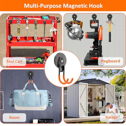 Strong Magnetic Hooks Heavy Duty (Orange_J_Hooks)