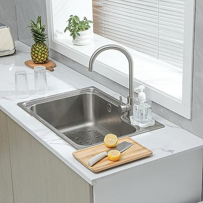 Silicone Soap Dish with Drain Spout (Translucent / S(4.9"×3.2"))
