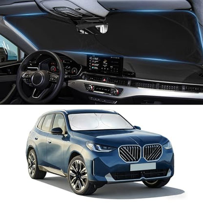 Sunshade for X3 Windshield Sun Shade Custom Fit for 2018 (Fit BMW X3 18-26)